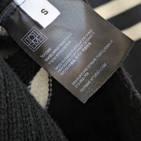 Totême Signature Stripe Turtleneck Sweater S - Picture 6 of 9
